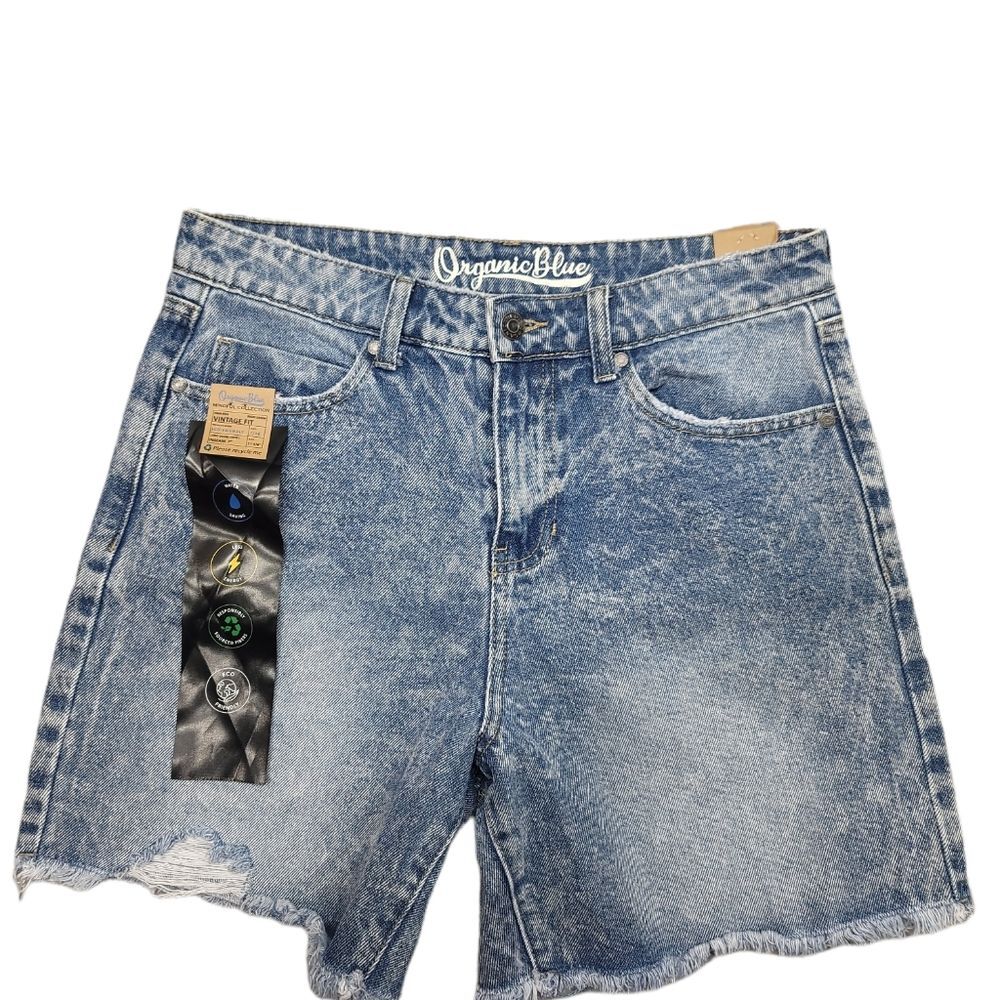 Organic Blue Mindful Collection Vintage Fit Shorts SZ 7/28
